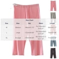 thumbnail image 3 of LIaqionyy Women's Maternity Capri Pajama Pants Adjustable Waist Soft Pregnancy Cropprd Pant Stretchy Lounge Bottoms, 3 of 5