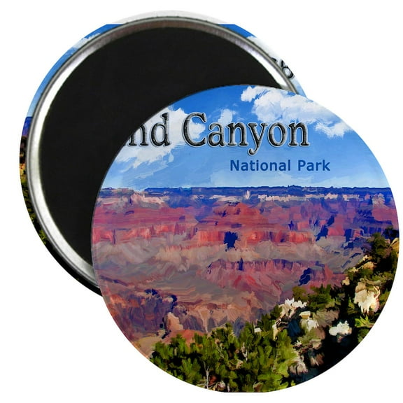 CafePress - Grand Canyon National Park Poster Magnets - 2.25" Round Magnet, Refrigerator Magnet, Button Magnet Style