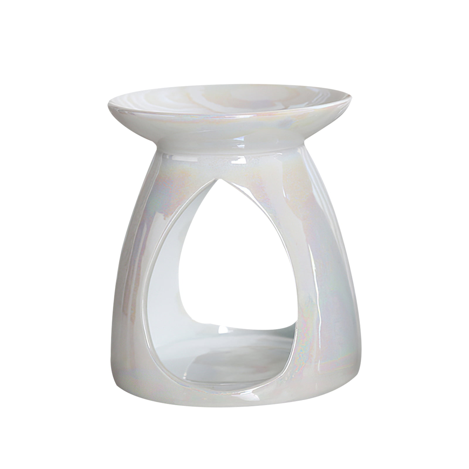 Oil & Wax melt Ceramic Burner with a Shimmering Pearlecent finish