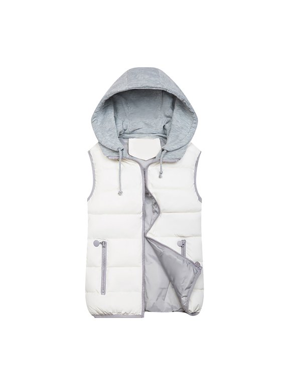 Women's Lightweight Vest with Hood Windproof, Water-, Insulated Outerwear for Outdoor Activities