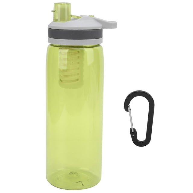 Bouteille d'Eau Filtrée Portable 770ml Purificateur d'Eau Extérieur pour Camping Randonnée Urgence Jaune