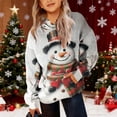 thumbnail image 2 of Lorytime Christmas Kids Hoodies for Girls Unisex Snowman Fleece Sweatshirt Long Sleeve Pullover with Pocket Tops, 2 of 5