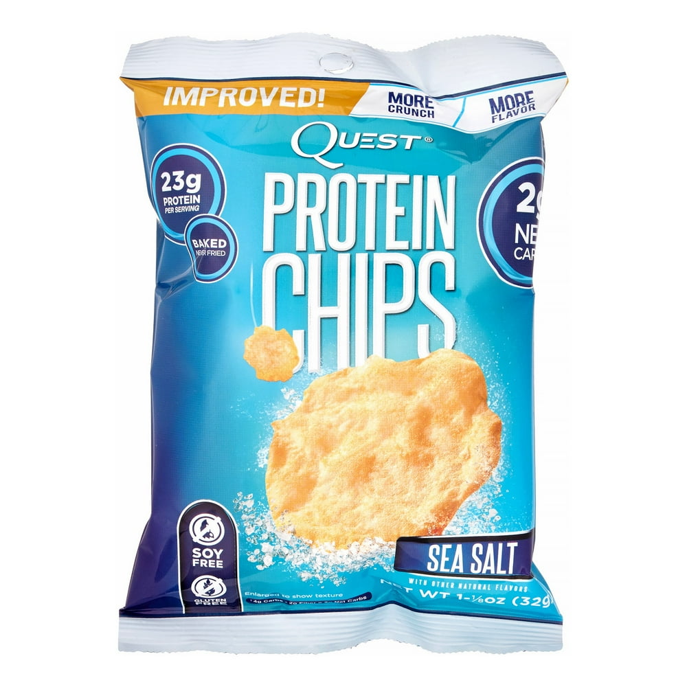 Quest Chips, 23g of Protein, Sea Salt, 1.125 oz, 8 Ct