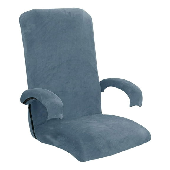 Stretchable Swivel Computer Chair Cover with Armrest Covers Chair light blue
