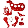 thumbnail image 6 of 13" Decorative Red Wooden Reindeer Cut-Out Christmas Table Top Decoration, 6 of 7