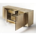 thumbnail image 2 of Maklaine Leather Gold Buffet Rectangular Modern 70.5"W x 18"D x 34"H, 2 of 4