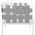 thumbnail image 2 of Modway Harmony Outdoor Patio Aluminum Armchair in White White, 2 of 3