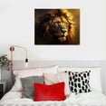 thumbnail image 5 of Nawypu Large Lion Canvas Wall Art, lion king with crown Black Gold, Wall Decor Africa wild animals, Prints Pictures for Man Living Room Bedroom Bathroom Home Decor Ready to Hang, Modern Art, Arts, 5 of 6