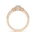 thumbnail image 2 of ANGARA Natural Diamond Side Stone Engagement Ring in 14K Rose Gold for Women (Size-5.9mm| Color-K| Clarity-I3) | April Birthstone, Birthday, Anniversary, Jewelry Gift for Women | Natural Diamond Ring, 2 of 10