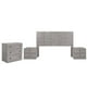 thumbnail image 1 of Recamara KS 4 Piezas Louis Sin Espejo - Gris, 1 of 5
