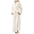 thumbnail image 1 of Baberdicy Robes for Women, Women's Robe Bathrobe Solid Coat Sleeved Long Clothes Winter Lengthened Splicing Home Color Robe, 1 of 5
