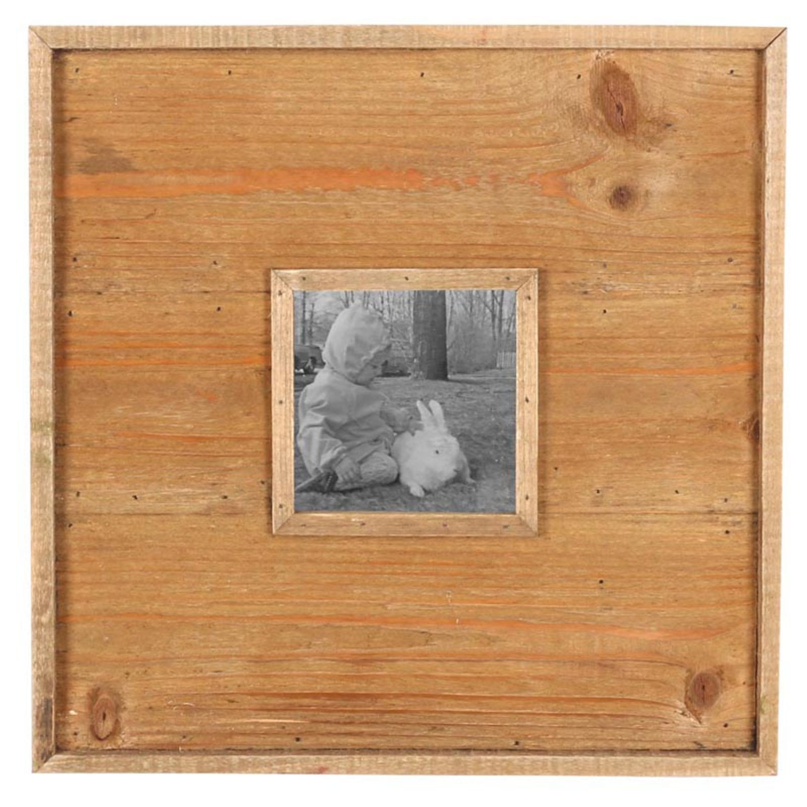 Foreside Home and Garden 4x4 Wood Panel Picture Frame
