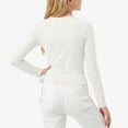 thumbnail image 5 of Lullu Girl's Tie Wrap Top Solid Lightweight Long Sleeve V Neck Shirt for Dance, 5 of 6