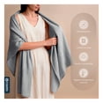 thumbnail image 2 of Manta Muselina 100% Algodón Frazada Esquimal Ideal para Cama, Sofá y Decoración (Gris), 2 of 7
