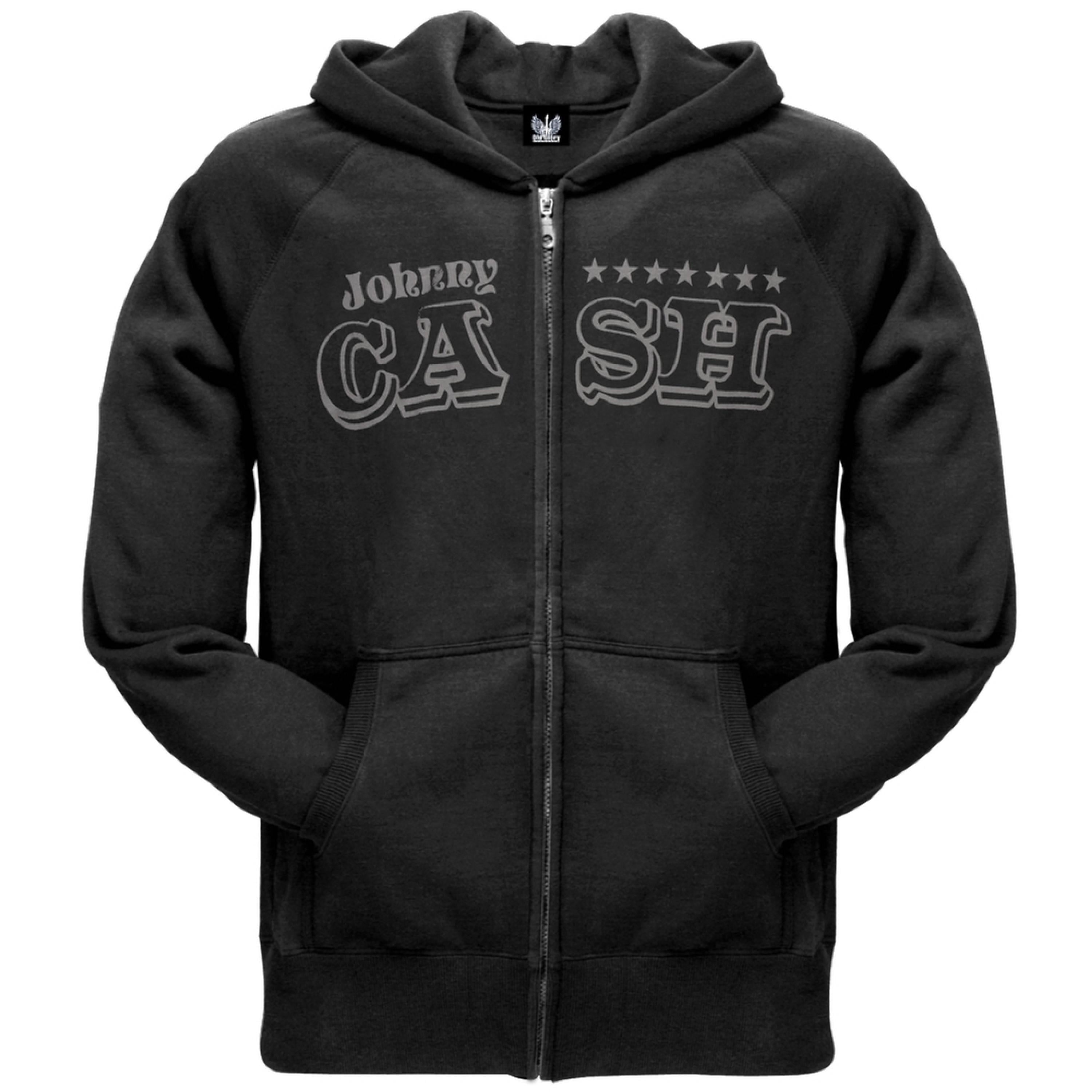 Pekivide Men Johnny Cash Trend Black Hoodie Sweatshirt Jacket Pullover Tops
