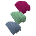 thumbnail image 1 of Bonnet Tricoté pour Femmes Lot de 3 - Sauge/rose Vif/denim, 1 of 1