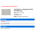 thumbnail image 2 of Head Bolt Set - Compatible with 2009 - 2012 BMW 750Li 2010 2011, 2 of 2
