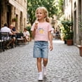 thumbnail image 3 of NIPAXO Girls T-Shirt Short Sleeve Cute Cartoon Dog Flower Graphic Crewneck Soft Cotton Blend Pullover Tee Shirt for Girls, 3 of 6