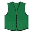 thumbnail image 2 of Toptie Supermarket Apron Zipper Vest For Clerk Uniform Vest(5 Packs)-Green-S, 2 of 7