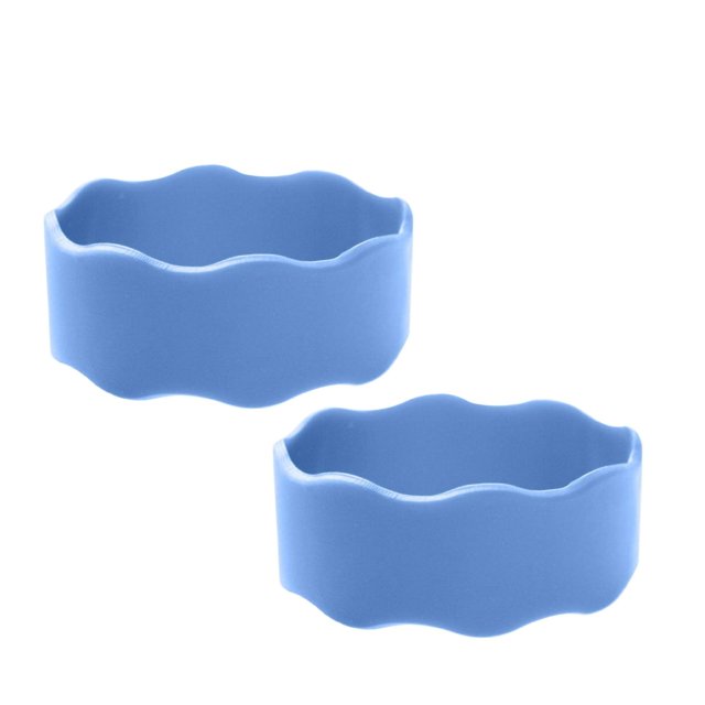 2PC Kids Snack Boxes For School Personalized Baby Bottle Labels For Daycare Water Bottle Name Bands Customized Engraved Silicone Baby Reusable Bottle Straps Labels For Cups School 2PCS Blue
