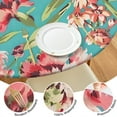 thumbnail image 4 of Pioneer Flower Floral Print Pattern Round Fitted Tablecloth with Elastic Edge,Dining Table Cover Waterproof,Outdoor Round Tablecloth for Camping,Dining,Indoor and Outdoor, 4 of 7