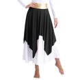 thumbnail image 3 of Falda elegante de adoración para mujer, disfraz de danza lírica de Ballet litúrgico, faldas de baile de alabanza con dobladillo asimétrico de cintura alta, 3 of 5