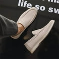 thumbnail image 6 of Men's Suede Loafers Slip-On Casual Shoes Soft Flat Sole Comfortable Driving Office Shoe, 6 of 9