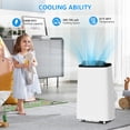 thumbnail image 2 of Towallmark 14000 BTU Portable Air Conditioner, 3-In-1 AC Unit with Cooling, Fan & Dehumidifier, for Rooms Up to 750 Sq.Ft, Includes Remote Control, Sleep Mode, Auto Swing & 24H Timer, 2 of 7