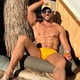 thumbnail image 2 of Pantalones cortos para correr AIMPACT para hombre, ejercicios de respiración, gimnasio, color amarillo, 2 of 6
