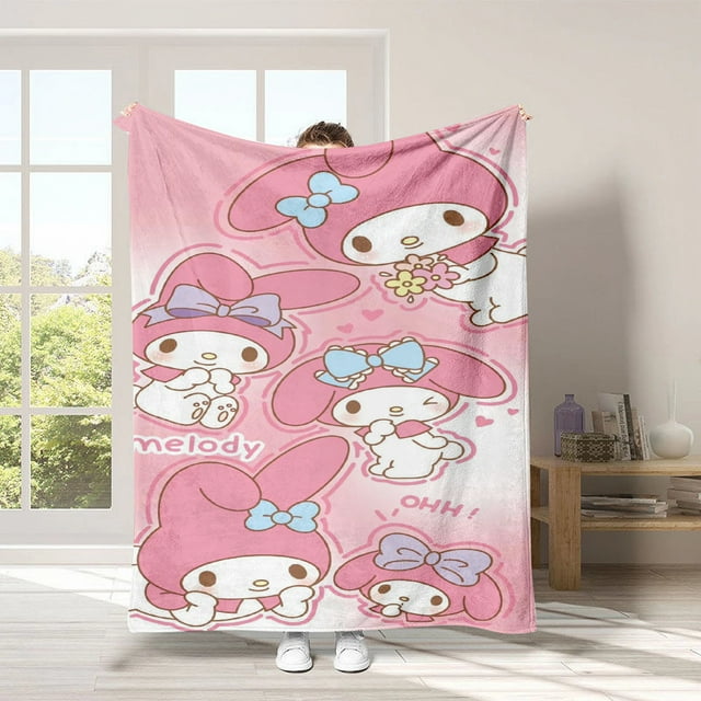 Impression 3D, Couverture en Flanelle Double Douce Dessin Animé, Couverture Super Douce, Adaptée pour Salon, Canapé