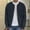 Dark Blue, variant on Casual Mens Winter Jackets and Coats Thin Cardigan Plain Pocket Crew Neck Outdoor Gray Mens Coats Outerwear Winter