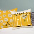thumbnail image 3 of Hello Spring Daisy Flower Throw Pillow Covers 18x18 Inch Set of 4 White and Yellow Buffalo Plaids with Bloom for You Pillow Cases Cushion Cover Sofa Couch Farmhouse Decorative Pillowcase, 3 of 6