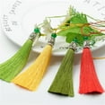 thumbnail image 6 of U8MO 3.5‘’ Ice Silk Jade Bead Tassel Trim Craft Jewelry Making DIY Pendant 31 Colors-23# rose red, 6 of 6