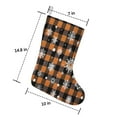 thumbnail image 2 of Christmas Stockings,Orange and Black Plaid Christmas Snowflake Pattern Stockings Christmas,14.8'' Xmas Stockings,Christmas Party Favors,Christmas Party Decorations,Christmas Stockings Personalized, 2 of 5