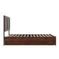 thumbnail image 2 of Clayton Full Wood Platform Bed with Panel Footboard and Twin Trundle in Walnut, 2 of 5