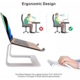 thumbnail image 2 of Laptop Stand, Ergonomic Aluminum Laptop Mount Computer Stand, Detachable Laptop Riser，Notebook Holder Stand Compatible with MacBook Pro/Air HP Samsung Huawei ，All 10-15.6" Laptops(Sliver), 2 of 8