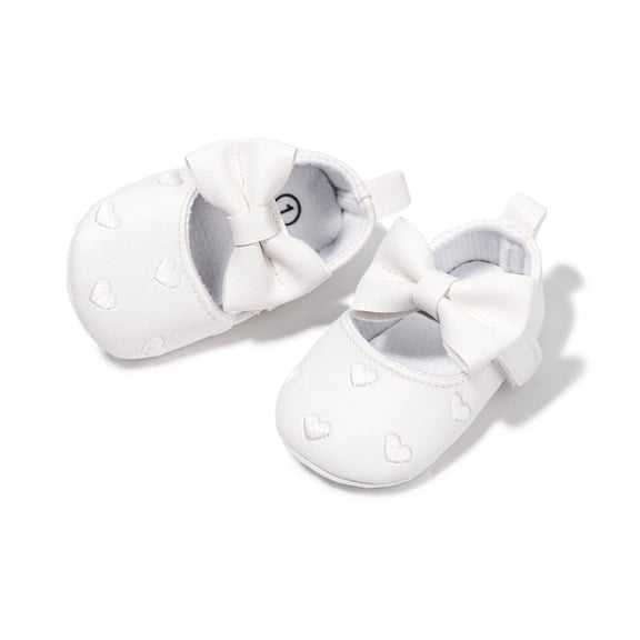 HsdsBebe Baby Girls Shoes Infant Mary Jane Bowknot Dress Shoe for Newborn 0-18M
