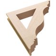 thumbnail image 6 of Ekena Millwork 5 1/2"W x 36"D x 40"H Funston Traditional Rough Cedar Woodgrain TimberThane Bracket, Primed Tan, 6 of 6