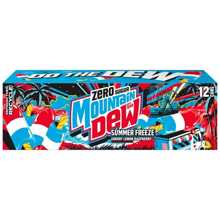 Mountain Zero Sugar Soda Pop,Summer Freeze 12 fl oz, 12 Pack