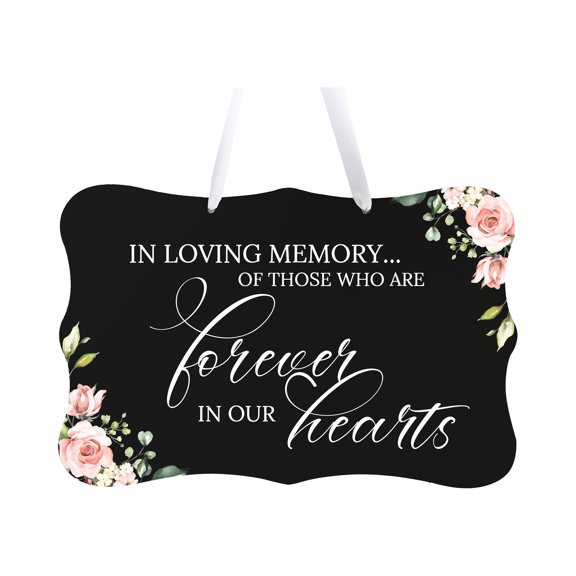 LifeSong Milestones Wooden Memorial Wall Sign Hanging Decor 8x12 for Loss of Loved One - In Loving Memory