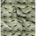thumbnail image 1 of Soimoi Green Poly Georgette Fabric Crow Bird Decor Fabric Printed Yard 42 Inch Wide, 1 of 6