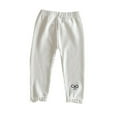 thumbnail image 2 of Cowsor Baby Girl Pants Toddler Girl Solid Ribbed Pants with Trim Newborn Cotton Leggings Infant Jogger Pants, 2 of 6