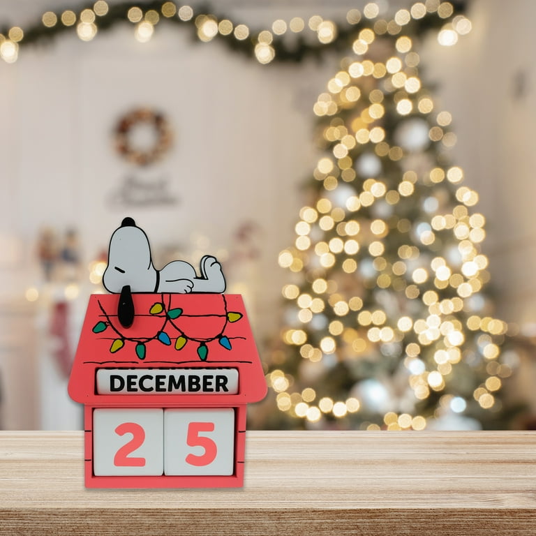 Peanuts, Snoopy's Doghouse Perpetual Calendar, Red, Tabletop Decor