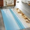 thumbnail image 3 of Ocean Beach Washable Area Rugs 4'x6', Blue Sky Starfish Shell Low Pile Throw Living Room Rug Non-Slip Sturdy Edge Binding Carpet for Indoor Entryway Bedside Kitchen, 3 of 9