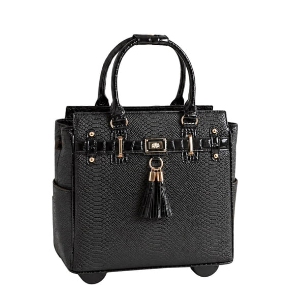 The Barrington Rolling Laptop Bag for Women | Designer Wheeled Briefcase | Fits 13-17" Laptops | JKM & Company Office Travel Computer Case