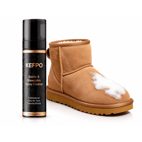 KEFPO Shoe Cleaner Cleaning Deep Clean Foam for Sneakers Suede,white shoes,Nubuck,Leather,Shoes and Boots, Gentle Care, 6.76 fl oz,1 Pcs.