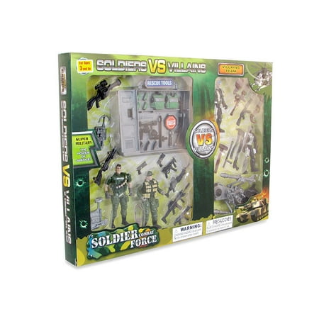 - Toy Figure Playsets Soldier Vs Villains Play Set
