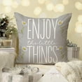 thumbnail image 2 of Spring Pillow Covers 18x18 Set of 4 Buffalo Plaid Daisy Truck Bloom Spring Summer Pillows Decorative Quote Throw Pillows Pillowcase Farmhouse Decorations for Couch (18''''x18'''', Gray), 2 of 6
