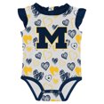 thumbnail image 3 of Girls-Newborn Navy Michigan Wolverines Happy Hearts  2-Pack Bodysuit Set, 3 of 5
