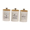 thumbnail image 2 of Bamboohart 3x Kitchen Canisters Set Coffee Tea Sugar Containers Modern Jars Decor Farmhouse vintage, 2 of 9